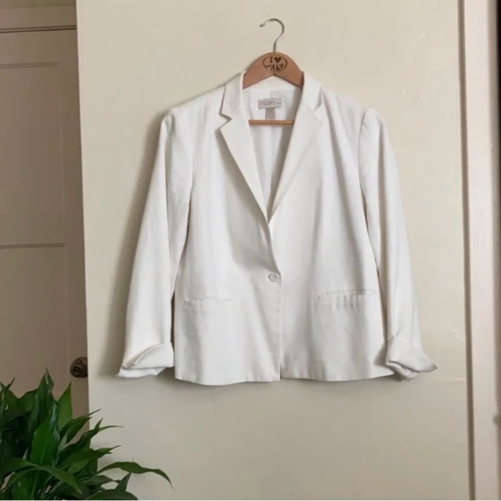 LOFT Classic White Women's Blazer - Picture 2 of 5
